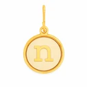 Alex and Ani Επιχρυσωμένο Charm Μονόγραμμα 'N' 1,5CM (CS15C90)