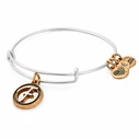 Alex and Ani Women's Bracelet A18EBINT06TTR - 20 cm Two-Tone Letter F Adjustable Metal Bracelet (Grey)