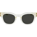 Dragon Sea Women's Sunglasses White Acetate Frame DRJETTLL740