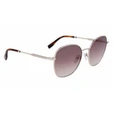 Lacoste Women's Sunglasses L257S-712 — Silver Metal Frame, Purple Gradient Lens (56/18/140 mm)