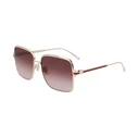 Salvatore Ferragamo Unisex Γυαλιά Ηλίου με Χρυσό Σκελετό και Μπορντό Φακό SF317S-745
