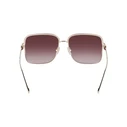 Salvatore Ferragamo Unisex Γυαλιά Ηλίου με Χρυσό Σκελετό και Μπορντό Φακό SF317S-745