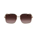 Salvatore Ferragamo Unisex Γυαλιά Ηλίου με Χρυσό Σκελετό και Μπορντό Φακό SF317S-745