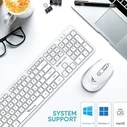 ALCATROZ Mouse ALCATROZ Silent Wireless 2.4G Keyboard and Mouse 1600DPI White