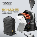 Laptop Backpack ARMAGGEDDON Travel Splashproof Nomad Carbon 15.6