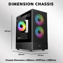 ARMAGGEDDON Κουτί Υπολογιστή Micro ATX Deepfreeze Duplex 2 Chroma Black