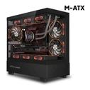 ARMAGGEDDON Κουτί Υπολογιστή RGB M ATX Dual Chamber Gaming Case Aquaron Duplex Pro Black