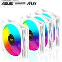 Cooling Fans ARMAGGEDDON Durable Silent Fan ARGB Kit 6000 Pro 4 Pack White