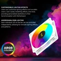 Cooling Fans ARMAGGEDDON Durable Silent Fan ARGB Kit 6000 Pro 4 Pack White