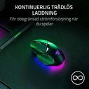 Razer Hyperflux V2 Σκληρό Ασύρματο Charging Puck Gaming Mousepad Αντιολισθητική Rubber Βάση