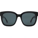 Gucci Unisex Γυαλιά Ηλίου με Μαύρο Κοκκάλινο Σκελετό και Μαύρο Φακό GG0034SN-001