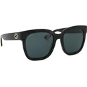 Gucci Unisex Γυαλιά Ηλίου με Μαύρο Κοκκάλινο Σκελετό και Μαύρο Φακό GG0034SN-001