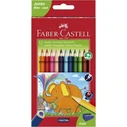 FABER-CASTELL Triangular Jumbo Colored Pencils 5.4 mm - 12 pcs (Cardboard Box)