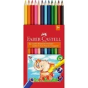 FABER-CASTELL Triangular Jumbo Colored Pencils 5.4 mm - 12 pcs (Cardboard Box)