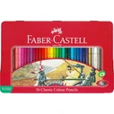 Μολύβια χρώματος Faber-Castell εξάγωνα σε μεταλλική κασετίνα 36 τεμ. (FABER-CASTELL Buntstift hexagonal 36er - Μεταλλικό κουτί)