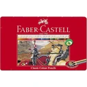 Μολύβια χρώματος Faber-Castell εξάγωνα σε μεταλλική κασετίνα 36 τεμ. (FABER-CASTELL Buntstift hexagonal 36er - Μεταλλικό κουτί)