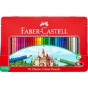 Μολύβια χρώματος Faber-Castell εξάγωνα σε μεταλλική κασετίνα 36 τεμ. (FABER-CASTELL Buntstift hexagonal 36er - Μεταλλικό κουτί)
