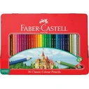Μολύβια χρώματος Faber-Castell εξάγωνα σε μεταλλική κασετίνα 36 τεμ. (FABER-CASTELL Buntstift hexagonal 36er - Μεταλλικό κουτί)
