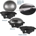 First Austria Folding Electric Grill with Wheels and Lid 2400 W