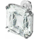 Swarovski Mesmera Square Cut Single Stud Earring with Clip — Silver with Stones (Model 5600756)