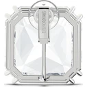 Swarovski Mesmera Square Cut Single Stud Earring with Clip — Silver with Stones (Model 5600756)