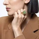 Swarovski Curiosa Cocktail Square Γυναικείο Δαχτυλίδι Επιχρυσωμένο με Ζιργκόν - Μέγεθος 55 (Ø17,2 mm)