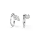Swarovski Dextera Women's Ring Set Stainless Steel Rings with Stones, Size 55