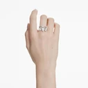 Swarovski Dextera Women's Ring Set Stainless Steel Rings with Stones, Size 55