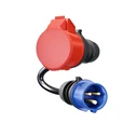 go-e Adapter for Gemini flex 11 kW — CEE red 16A (three-phase) to CEE blue 16A, black, 30 cm