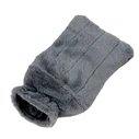 JOCCA Hot Water Bottle with Removable Plush Cover - Black