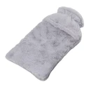 JOCCA Hot Water Bag with Removable Plush Cover Grey 1.75 L 33.2x19.8x4 cm