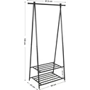 Songmics Μεταλλική Κρεμάστρα Ρούχων Δαπέδου 87.5 x 41 x 155 cm Χρώματος Μαύρο (HSR05B) (SNGHSR05B)