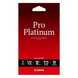 Φωτογραφικό Χαρτί Pro Platinum Canon A6 Glossy 300g/m² 20 Φύλλα (2768B013)