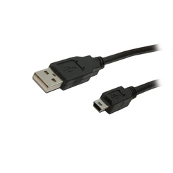 Καλώδιο USB MediaRange 2.0 AM/Mini-BM (Mini-USB) 1.5M Black (MRCS113)