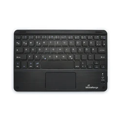 Πληκτρολόγιο Ασύρματο MediaRange Compact Bluetooth with 78 ultraflat keys and touchpad (Black)