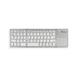Πληκτρολόγιο Ασύρματο MediaRange Foldable and Rechargeable Bluetooth 64 keys with touchpad Silver