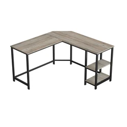 VASAGLE Μεταλλικό Γωνιακό Γραφείο 138 x 138 x 75 cm (LWD72X)