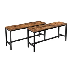 Vasagle Σετ Μεταλλικοί Πάγκοι Τραπεζαρίας 108 x 32.5 x 50 cm 2 τμχ (KTB33X) (VASKTB33X)