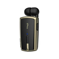 Bluetooth Handsfree iPro RH120 Retractable Μαύρο-Χρυσο