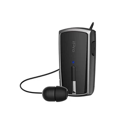 Bluetooth Handsfree iPro RH120 Retractable Μαύρο-Γκρι