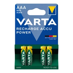 Επαναφορτιζόμενες Μπαταρίες Varta Ready2use R03 AAA Ni-MH 800 mAh 4 τμχ (56703B4)