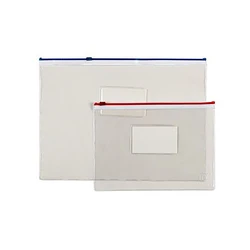 Διαφανείς θήκες Officepoint Α5 με zip χρωματιστές (MAG-3450500-02)