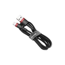 Καλώδιο USB Baseus Lightning Cafule 2.4A 1m Red + Black (CALKLF-B19)