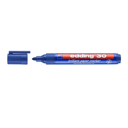 Μαρκαδόρος Edding 30 Brilliant Paper Marker Blue (4-30003)