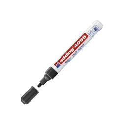 Μαρκαδόρος Edding Chalk Marker 4095 Μαύρος Μαυροπίνακα Υγρής Κιμωλίας για Γυαλί Στρογγυλή Μύτη