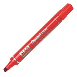 Μαρκαδόρος Pentel N60 CHISEL POINT RED