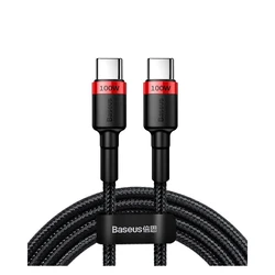 Καλώδιο USB Baseus Cafule Braided 2.0 Type-C male - Type-C male Κόκκινο 2m (CATKLF-AL91)
