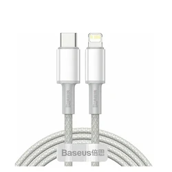 Καλώδιο USB Baseus High Density Braided USB-C to Lightning 20W Λευκό 2m