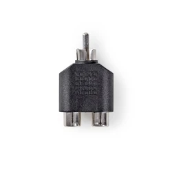 Αντάπτορας RCA Nedis splitter male/2x RCA female Black (CAGB24940BK)
