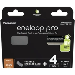 Επαναφορτιζόμενες Μπαταρίες Panasonic Eneloop Pro With Battery Case AA Ni-MH 2500mAh 1.2V 4τμχ